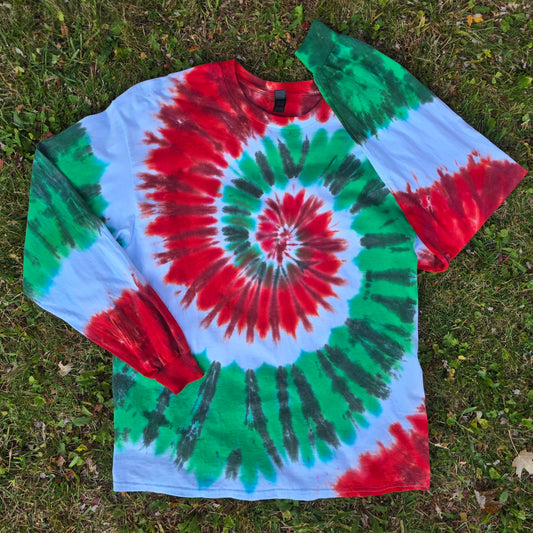Holly Jolly Spiral Adult (Multiple Shirt Style Options)