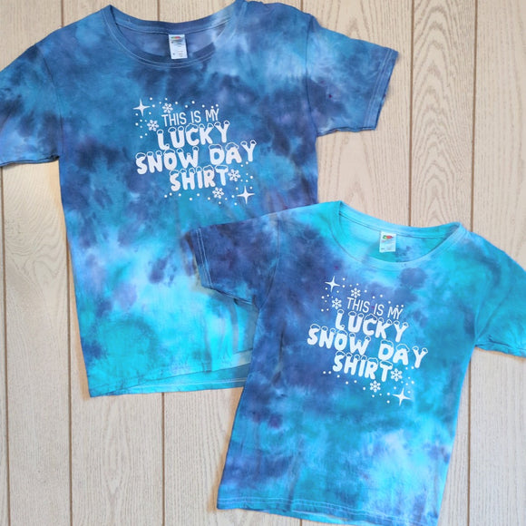 Lucky Snow Day Ice Dye Youth Shirt