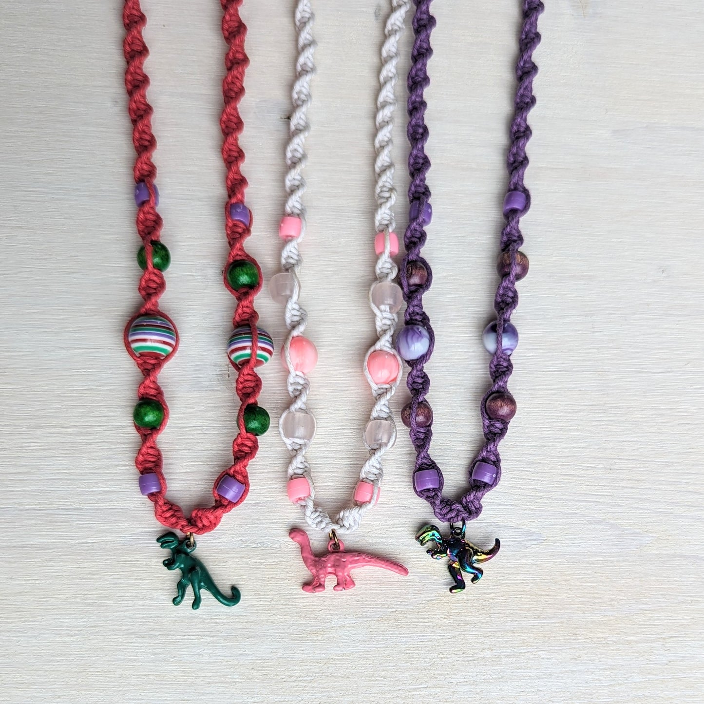 Dragon & Dino Hemp Necklaces