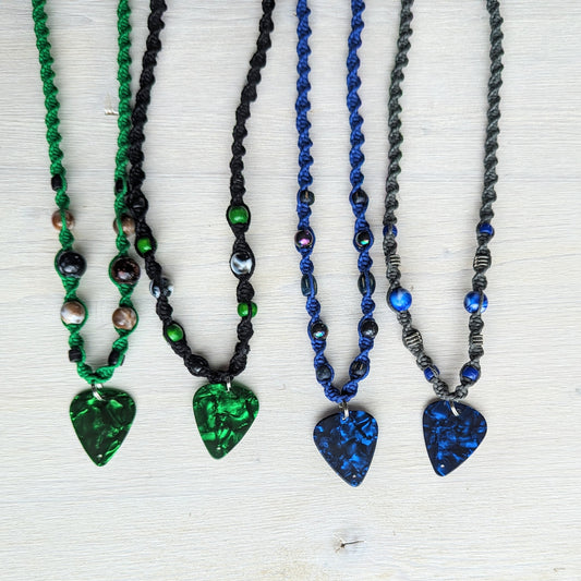 Guitar Pick Hemp Necklaces