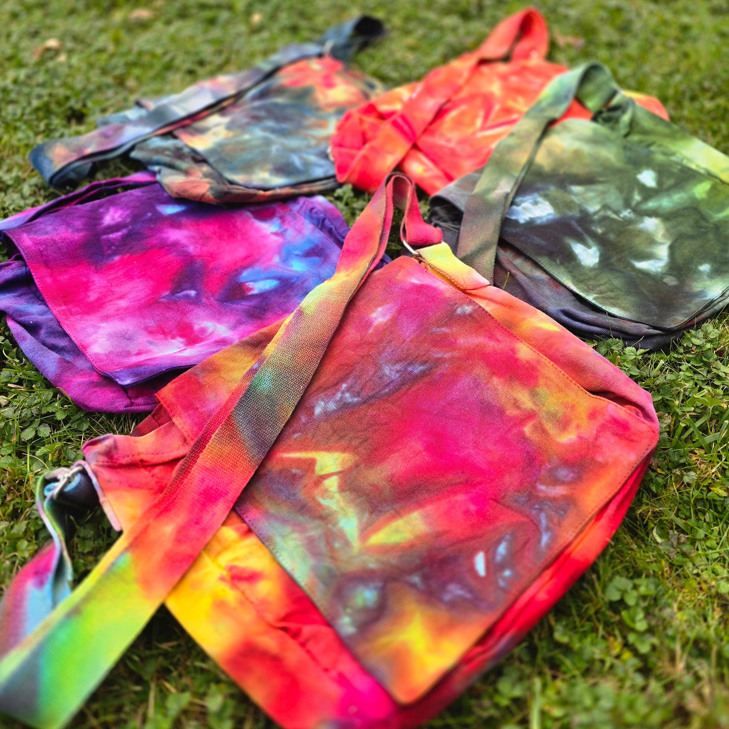 Messenger Bag Purses Ice Dyed - Multiple Color Choices