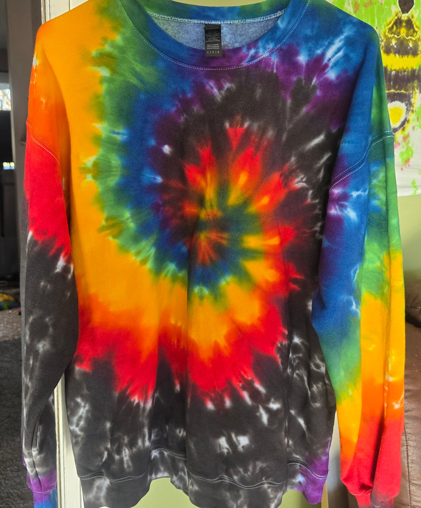 Black Rainbow Spiral Adult (Multiple Shirt Styles)