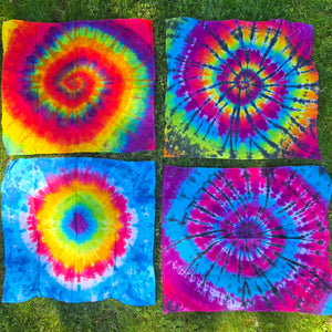 Assorted Tie Dye Tapestries 35"x32"