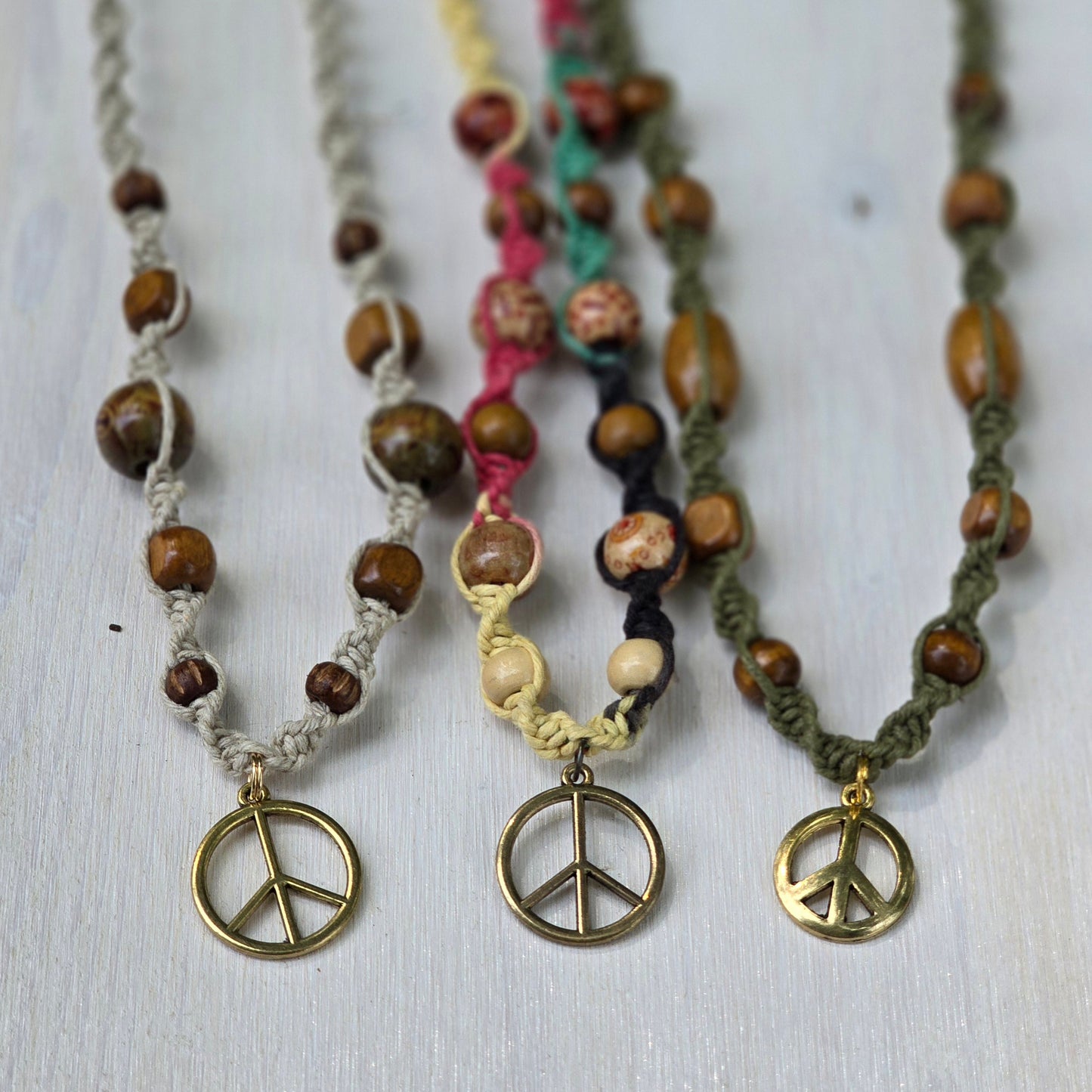Peace Hemp Necklaces