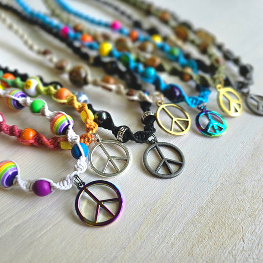 Peace Hemp Necklaces