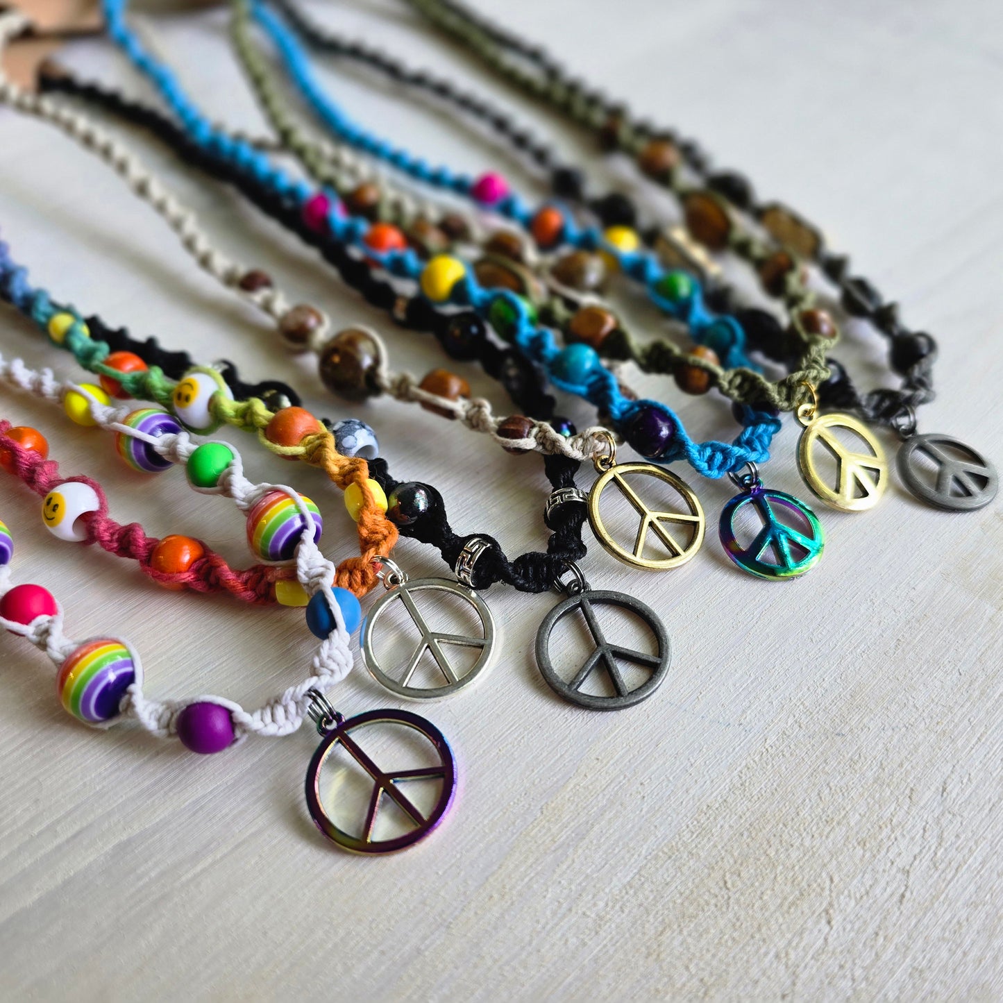 Peace Hemp Necklaces