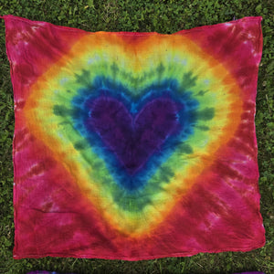 Rainbow Heart 28"x28" Tapestry