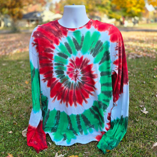 Holly Jolly Spiral Adult (Multiple Shirt Style Options)