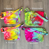 Messenger Bag Purses Ice Dyed - Multiple Color Choices