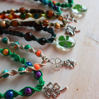 Lucky Shamrock Hemp Necklaces