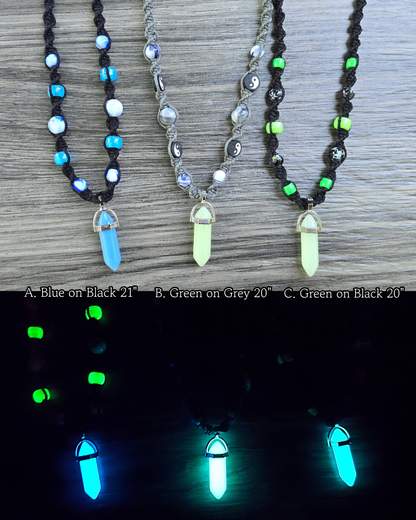 Glow in the Dark Hemp Necklaces