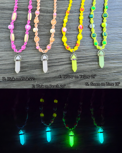 Glow in the Dark Hemp Necklaces