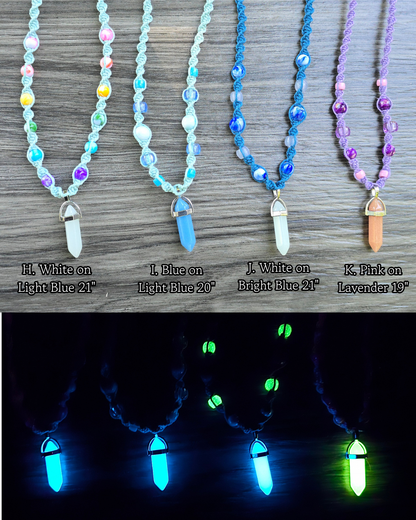 Glow in the Dark Hemp Necklaces
