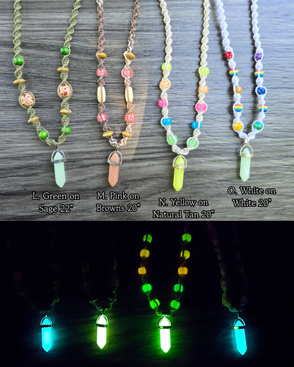 Glow in the Dark Hemp Necklaces