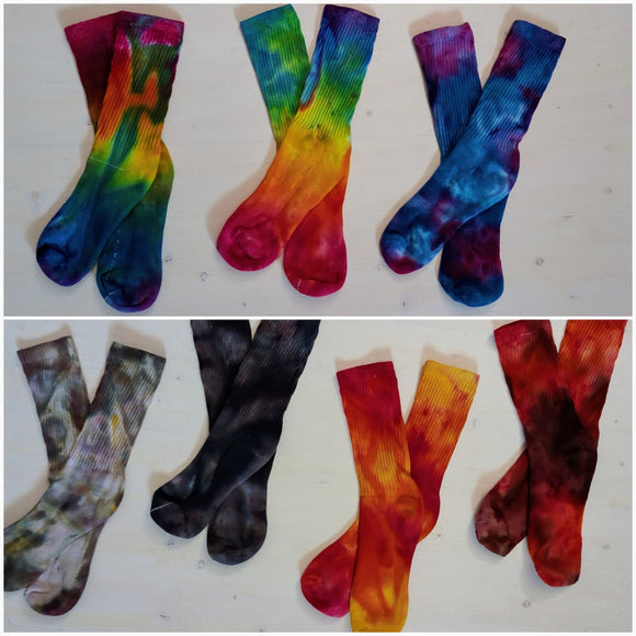 Tie Dye Socks - Adult Unisex (Multiple Color Options)