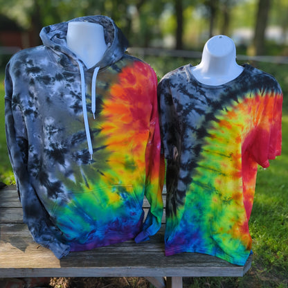 Black Rainbow Wave Adult (Multiple Shirt Styles)