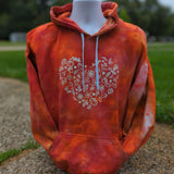 Fall Heart Adult Ice Dye (Multiple Shirt Style Options)