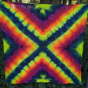 Rainbow X 28"x28" Tapestry