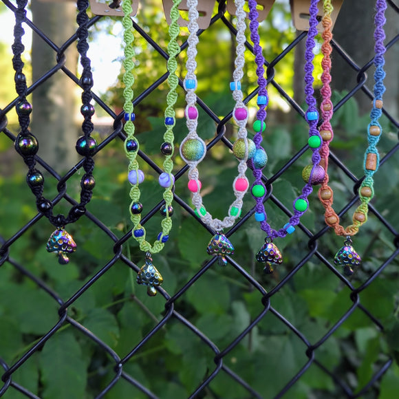 Neochrome Mushroom Hemp Necklaces