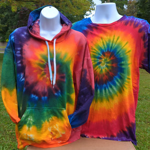 Red Rainbow Spiral Adult (Multiple Shirt Style Options)
