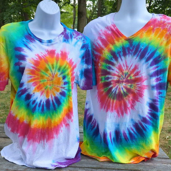 White Pink Rainbow Adult (Multiple Shirt Style Options)