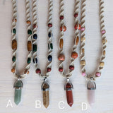 Gemstone Hemp Necklaces