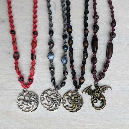 Dragon & Dino Hemp Necklaces
