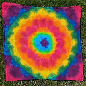 Rainbow Flower 28"x28" Tapestry