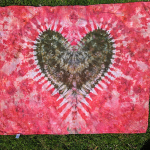 Sage Heart on Pink Ice Dye 50"x50" Tapestry