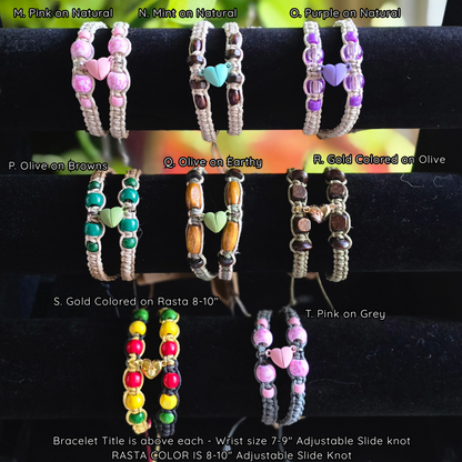 Bracelets for Two - Handmade 2-Pack Hemp Bracelets