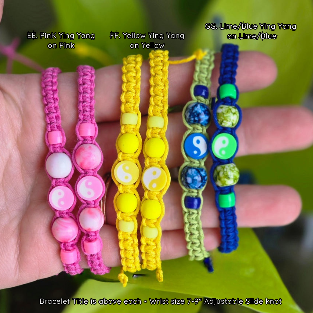 Bracelets for Two - Handmade 2-Pack Hemp Bracelets