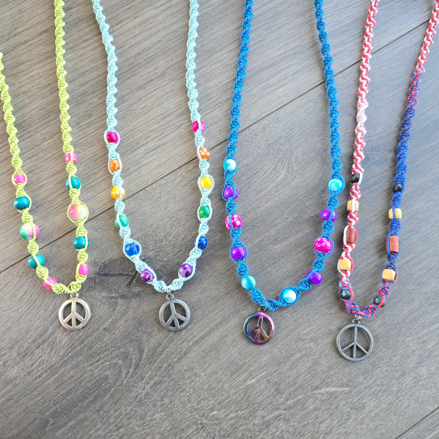 Peace Hemp Necklaces