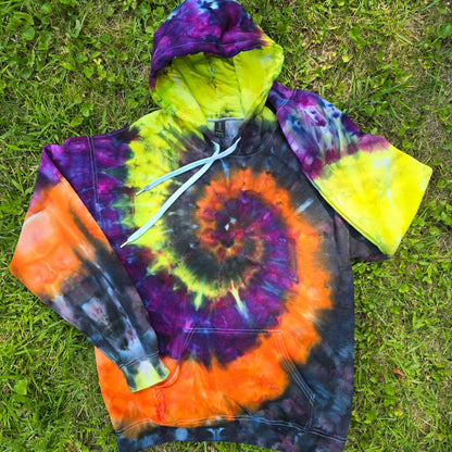 Halloween Spiral Ice Dye