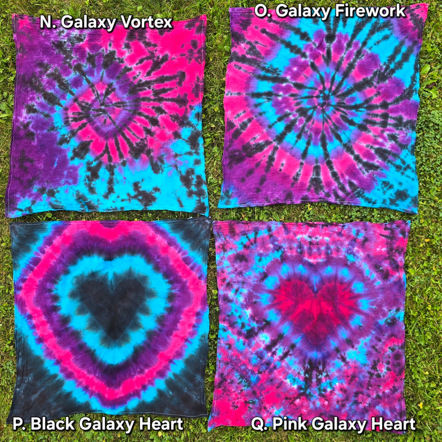 Assorted Tea Towel Tie Dye Tapestries 28"x28"