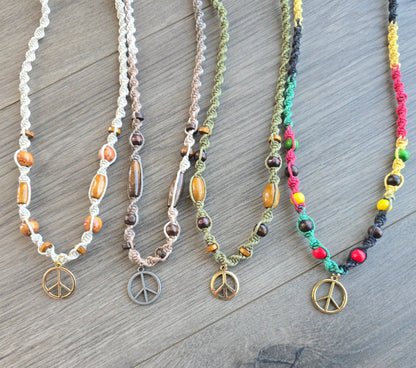 Peace Hemp Necklaces