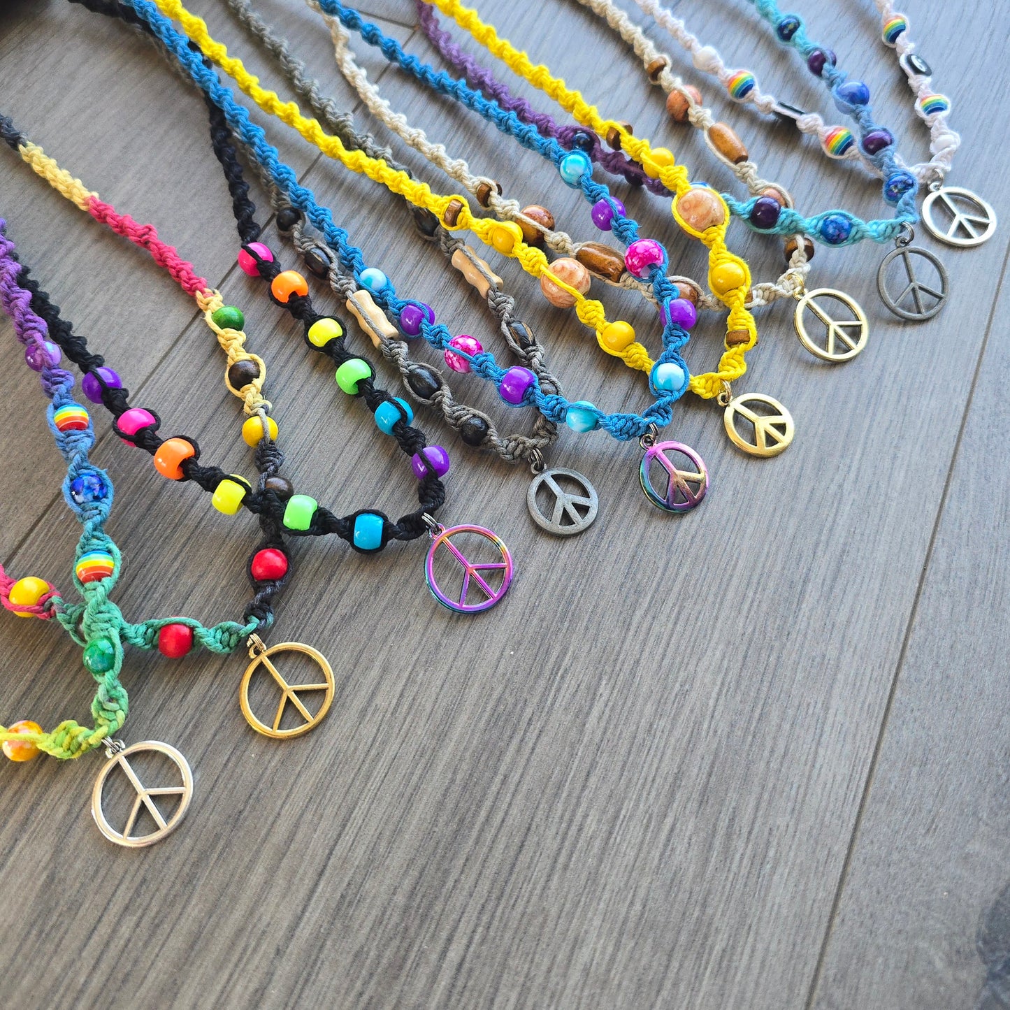 Peace Hemp Necklaces