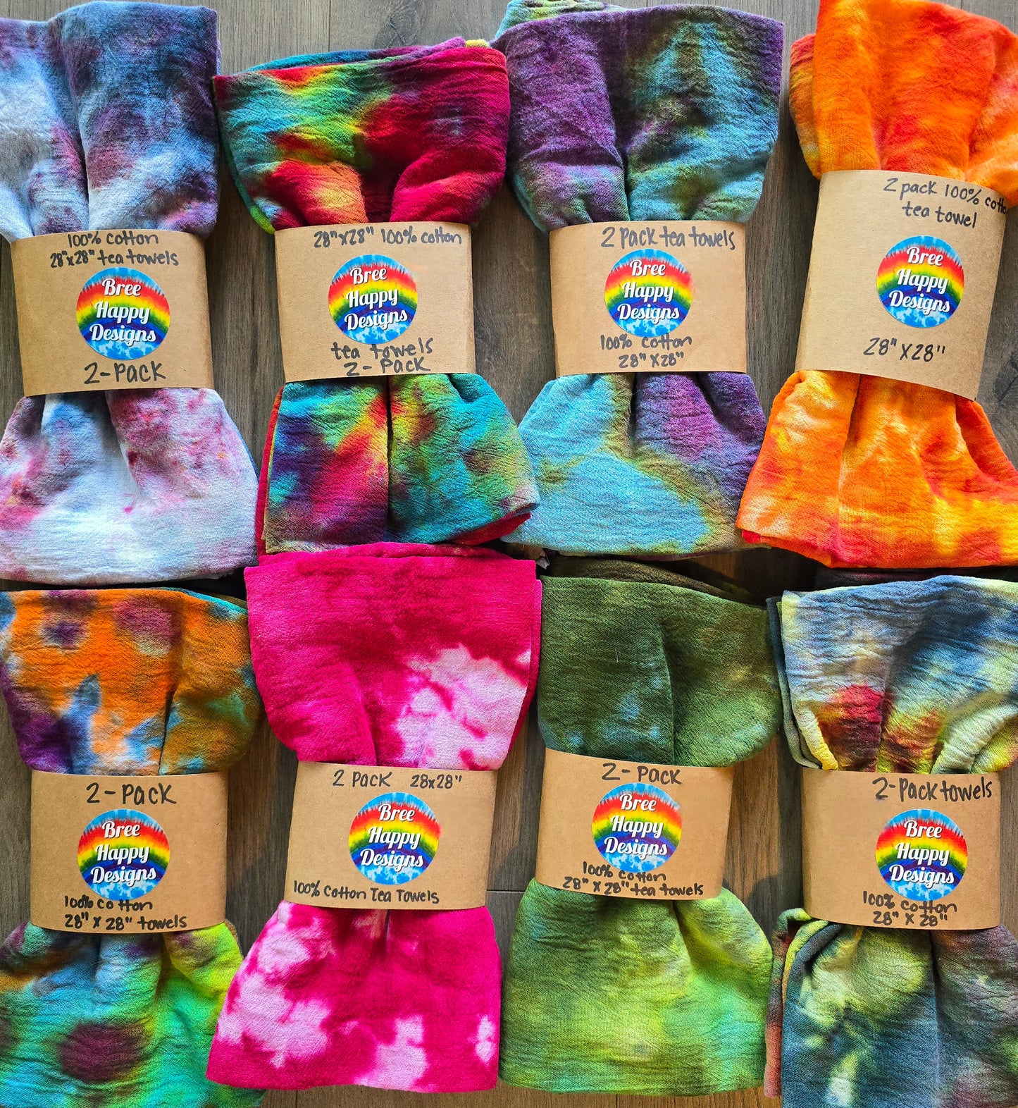 2-Pack Ice Dyed Tea Towels