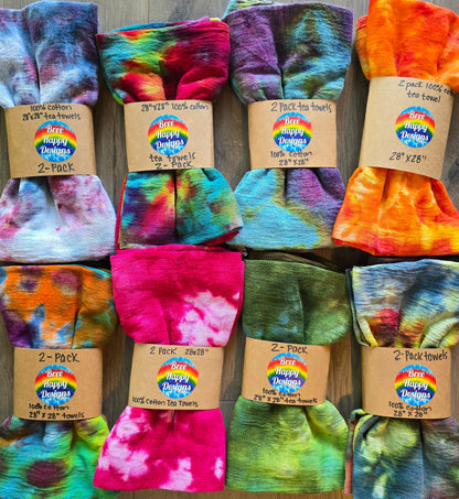2-Pack Ice Dyed Tea Towels