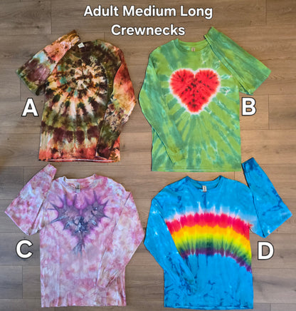 One of a Kind Ready to Ship Adult Long Sleeve Crewnecks and Lightweight Hoodies