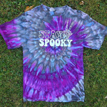 Glow in the Dark Stay Spooky Adult Ice Dye