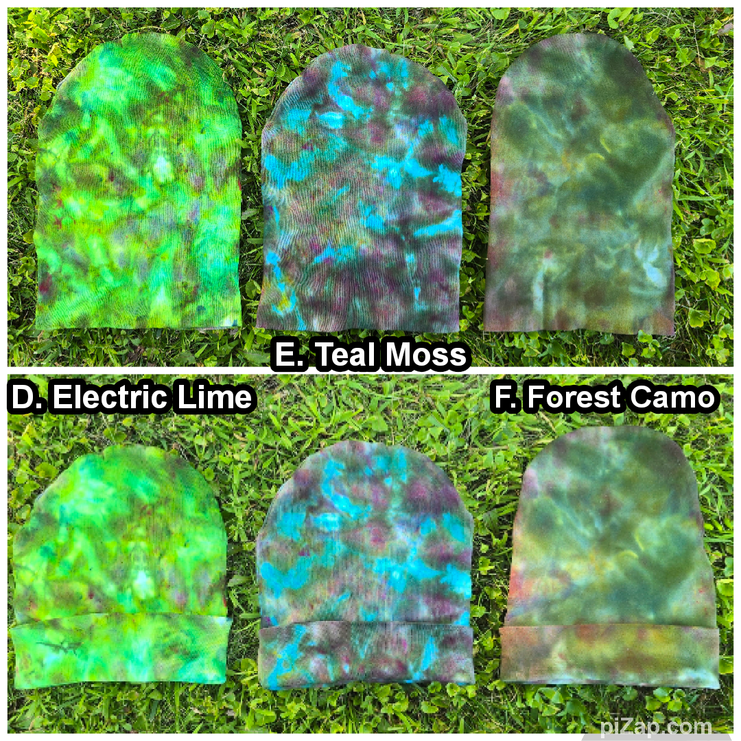 Tie Dye Ice Dyed Beanie Hats - Adult Unisex
