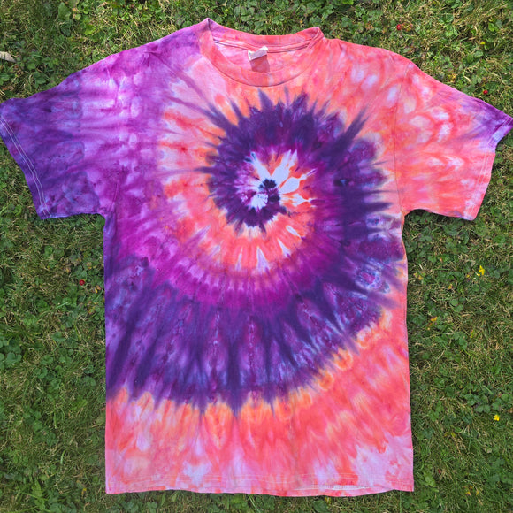 Sunset Afterglow Spiral Ice Dye Adult (Multiple Shirt Style Options)