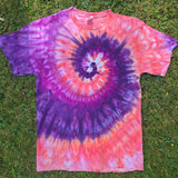 Sunset Afterglow Spiral Ice Dye Adult (Multiple Shirt Style Options)