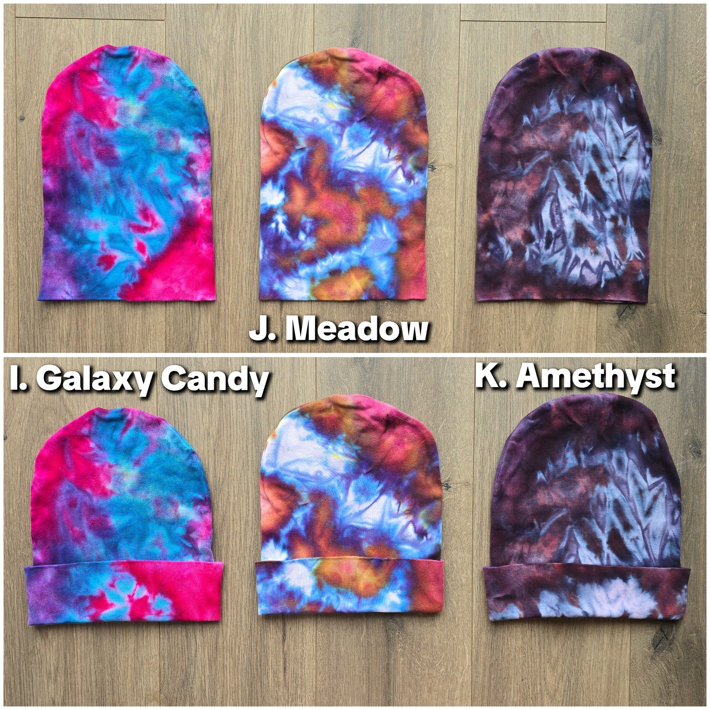 Tie Dye Ice Dyed Beanie Hats - Adult Unisex