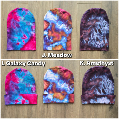 Tie Dye Ice Dyed Beanie Hats - Adult Unisex