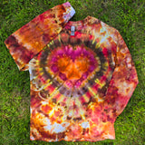 Autumn Heart Ice Dye Adult (Multiple Shirt Style Options)