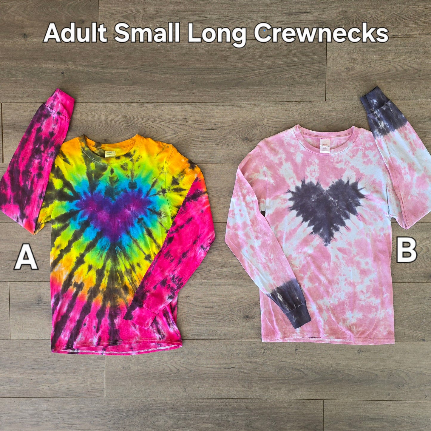 One of a Kind Ready to Ship Adult Long Sleeve Crewnecks and Lightweight Hoodies
