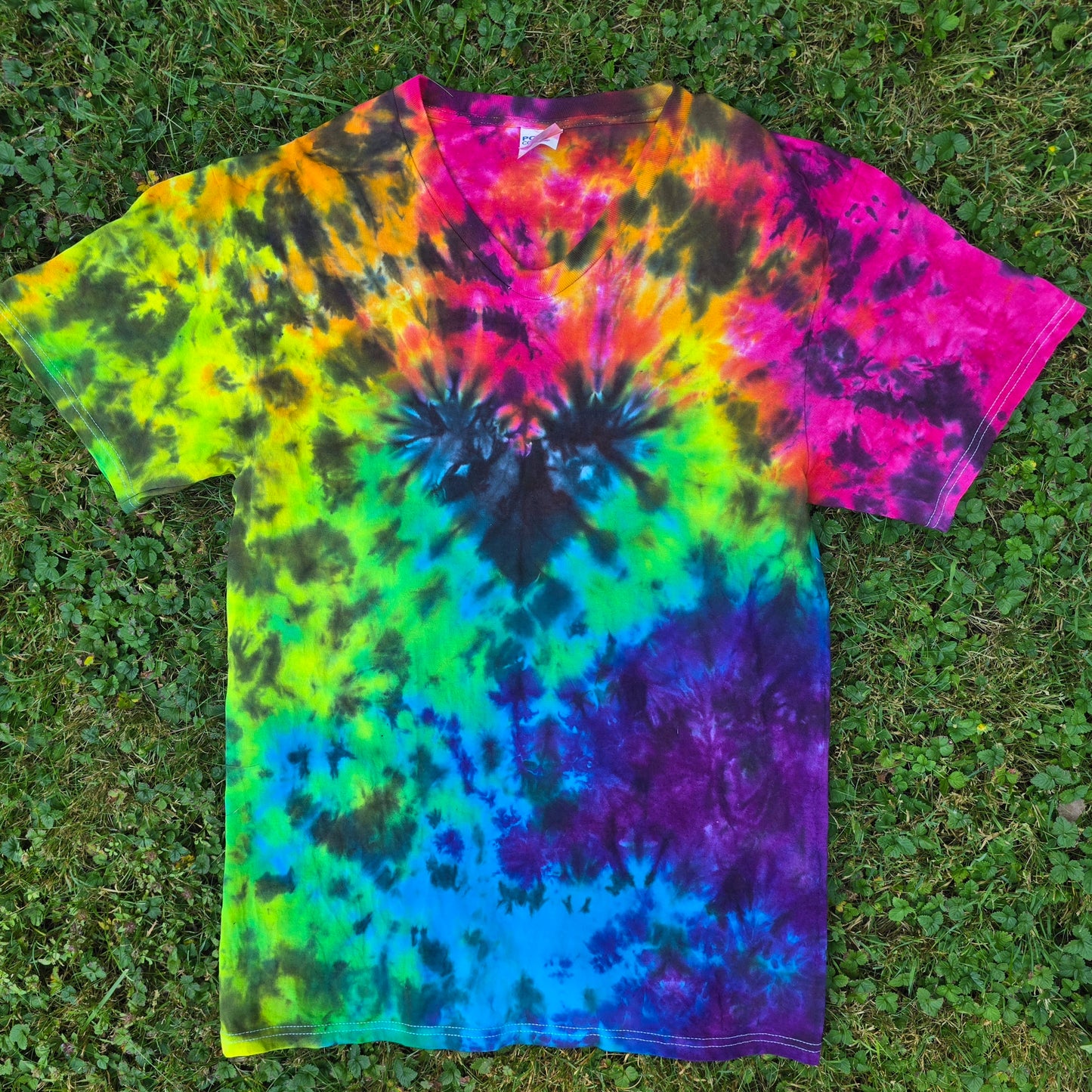 Black Rainbow Crinkle Heart