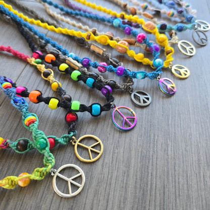 Peace Hemp Necklaces