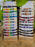Rainbow and Neutral Hemp Bracelets